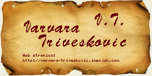 Varvara Trivešković vizit kartica